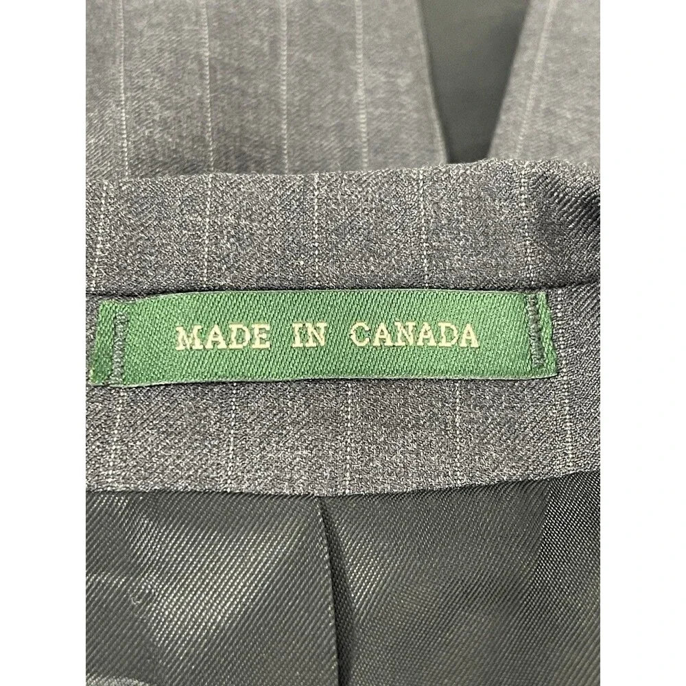 Lauren Ralph Lauren Men’s Charcoal Gray Pinstripe Wool Blazer 42R